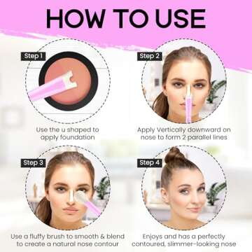 Katelia Beauty Innovative U-Shaped Nose Contour Brush