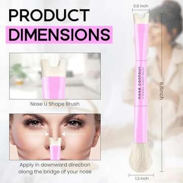 Katelia Beauty Innovative U-Shaped Nose Contour Brush