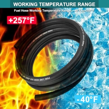 10FT 5/16 Inch Fuel Line Hose with Hose Clamps