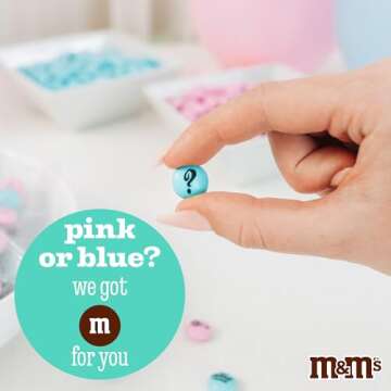 M&M’S Light Blue & Pink Milk Chocolate Candy - 2 lb Resealable Bag of M&M'S for Gender Reveals, Ge...