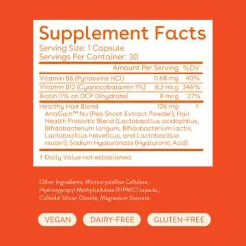 Love Wellness Healthy Hair Probiotics | Support Hair Growth with Biotin and Vitamin B12 & B6 | Suppl...