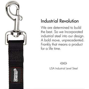 Friends Forever 2-Pack, Adjustable Black Nylon Dog Cat Car Seat-Belt, Vehicle Tether, Restraint Lead for Pets