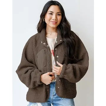Stylish Aoang Winter Fleece Jacket for Women in Coffee
