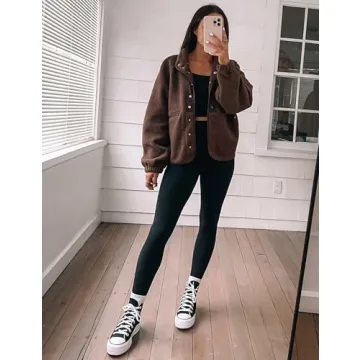 Stylish Aoang Winter Fleece Jacket for Women in Coffee