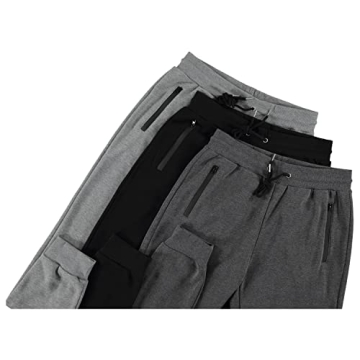 PURE CHAMP Men's Fleece Joggers 3 Pack Sizes S-3XL