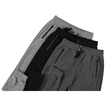 PURE CHAMP Men's Fleece Joggers 3 Pack Sizes S-3XL