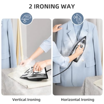 IRONDAY 1700W Steam Iron with Rapid Heating Features