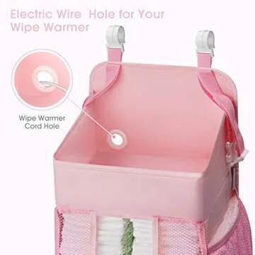 Maliton Hanging Diaper Caddy for Crib & Playard Storage