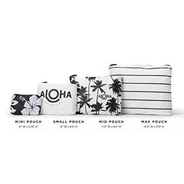 ALOHA Collection Mid Westside Pouch | Lightweight, Packable, and Splash-Proof Makeup Pouch | Easy to Clean