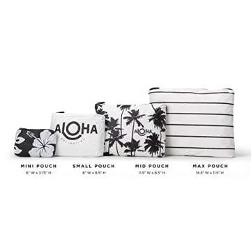 ALOHA Collection Mid Westside Pouch | Lightweight, Packable, and Splash-Proof Makeup Pouch | Easy to Clean