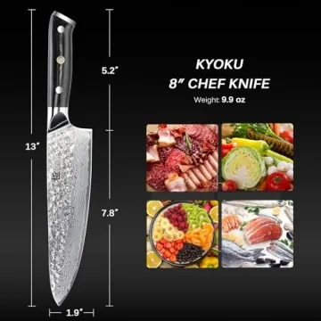 Exceptional KYOKU 8" Chef Knife - Precision & Performance