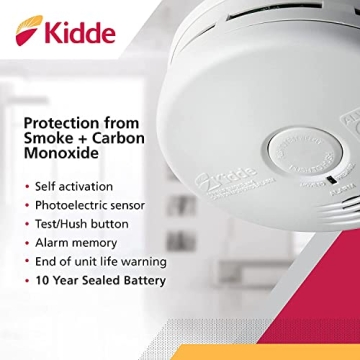 Kidde Smoke & Carbon Monoxide Detector 10-Year Battery