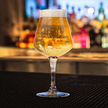 DU VINO Nucleated Teku 3.0 Beer Glass, 14.2 oz, 4 Pack - Insulated Glassware for Better Head Retention & Aroma Release, Craft Beer Glasses for Home