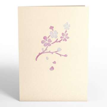 Lovepop Everyday Pop-Up Card for Her and Him- 3D Thinking of You Greeting Cards for Boys, Girls, Men, Women - 5" x 7" Cherry Blossom - Blank Note Card & Envelope Included
