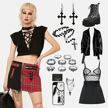 Mikarka Women's Chain Platform Boots Stylish Combat Ankle Booties