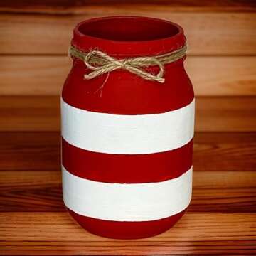 American Flag Mason Jars/Americana Decor / 4th of July Decor/American Mason Jars