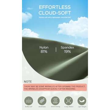 ODODOS Cloud Feeling Long Sleeve Crop Tops for Women Crew Neck Athletic Gym Workout Yoga Tee Shirts, Dark Olive, Small