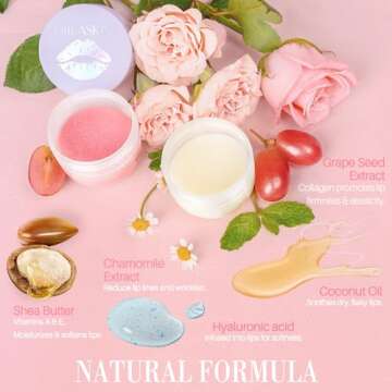 ORLASKIN Lip Mask & Lip Scrubber Exfoliator Lip Sleeping Mask Overnight for Dark Lips to Lighten Moi...