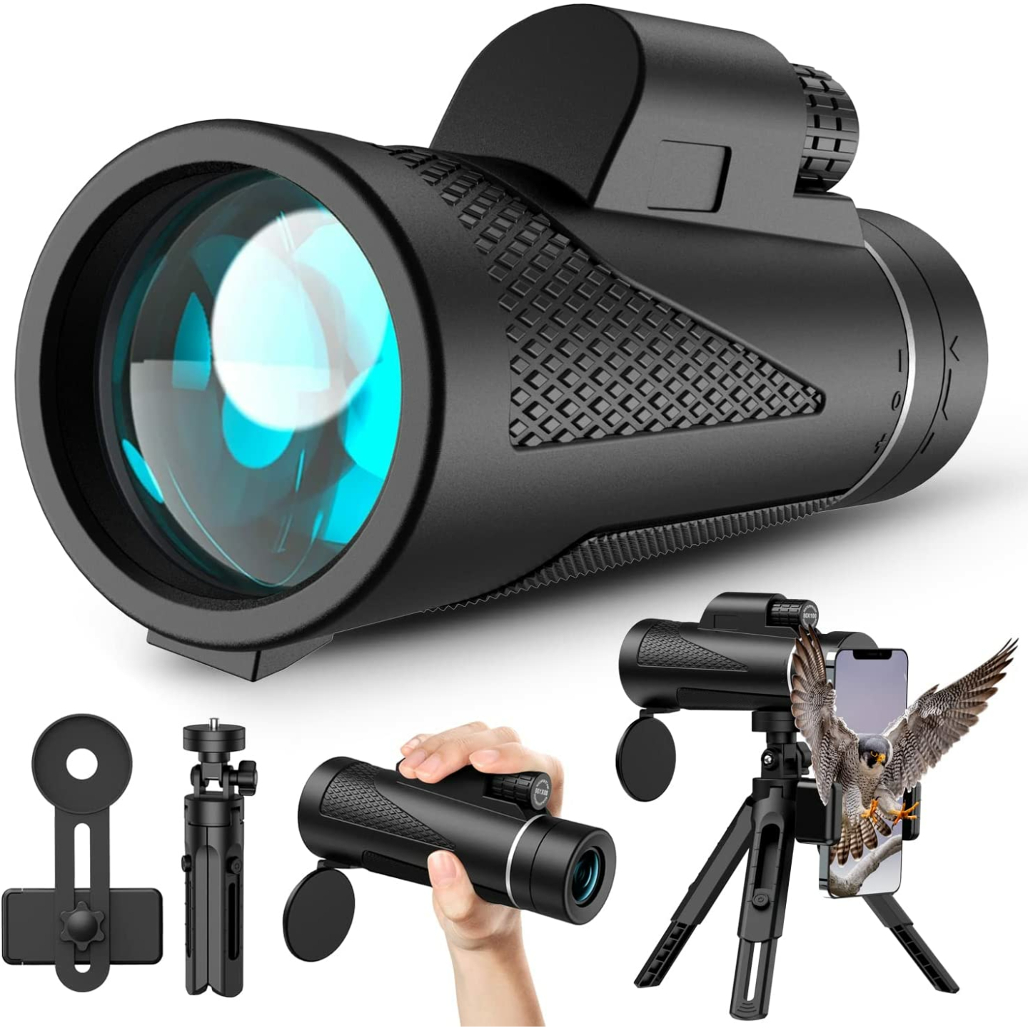 80x100 High Powered Monocular Telescope for Outdoor Adventures