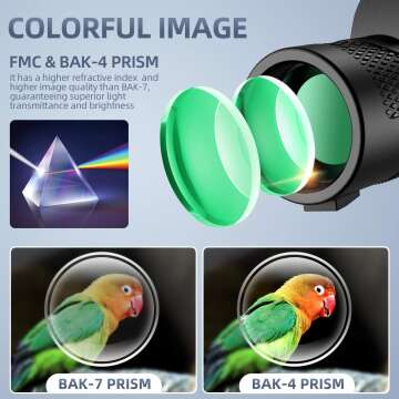 80x100 High Powered Monocular Telescope for Outdoor Adventures