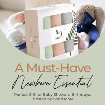 Soft Gender Neutral Baby Swaddle Blankets - 3-Pack