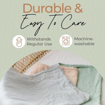 Soft Gender Neutral Baby Swaddle Blankets - 3-Pack