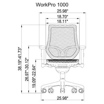 Stay Comfortable with WorkPro® 1000 Ergonomic Chair