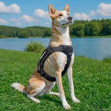 EXCELLENT ELITE SPANKER Tactical Dog Harness Vest with Handle Military Dog Harness Adjustable Training Harness No Pull Dog Harness for Small Medium Large Dogs(Black-S)