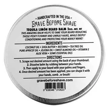 Grave Before Shave Tequila Limon Beard Balm for Ultimate Grooming