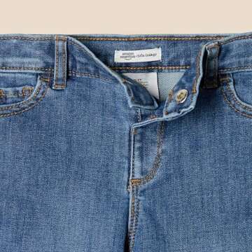 Amazon Essentials x Sofia Grainge Baby Boys' Straight Fit Jeans, Medium Indigo Wash, 6-9 Months