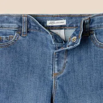 Amazon Essentials x Sofia Grainge Baby Boys' Straight Fit Jeans, Medium Indigo Wash, 6-9 Months