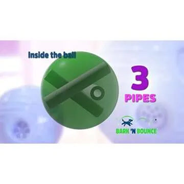 MISTIC COOL Bark N Bounce: The Interactive Dog Toy Ball That Bounces and Laughs, Engaging Your Dog's Natural Instincts | Small/Medium 3.75in | Dogs 30lbs and Under