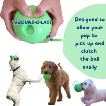 MISTIC COOL Bark N Bounce: The Interactive Dog Toy Ball That Bounces and Laughs, Engaging Your Dog's Natural Instincts | Small/Medium 3.75in | Dogs 30lbs and Under