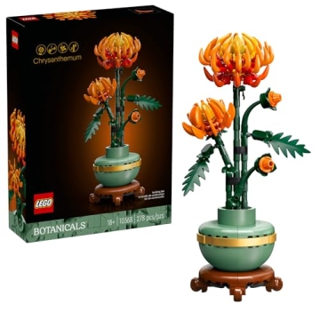 LEGO Botanicals Chrysanthemum Building Set for Adults Ages 18+ - Artificial Flower for Dinner Table Centerpieces & Decoration - Gift for Valentines Day - 10368
