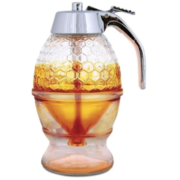 Hunnibi No Drip Glass Honey Dispenser - Mess-Free Sweetening