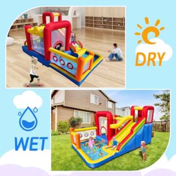 Hongcoral Bounce House for Kids - Inflatable Jump, Slide & Play