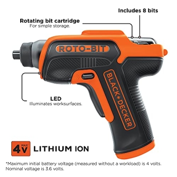 BLACK+DECKER 4V MAX Electric Screwdriver for Home Projects