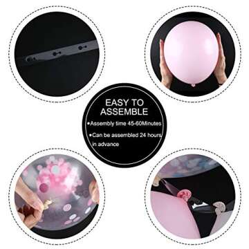 35 Pieces Gender Reveal Decorations Party Supplies, Boy or Girl Foil Balloons, Metallic Tinsel Foil Fringe Curtain, Balloon Arch Strip, Gender Reveal Party Baby Photo Backdrop (Blue and Pink Series)