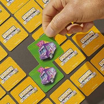 Hasbro Gaming Trucks Matching Game | Preschool Games for Boys & Girls | Memory Card Game | Easter Gifts for Kids | Ages 3+ (Amazon Exclusive)