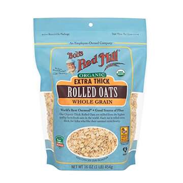 Bob's Red Mill Organic Extra Thick Rolled Oats, 16-ounce (Pack of 4)