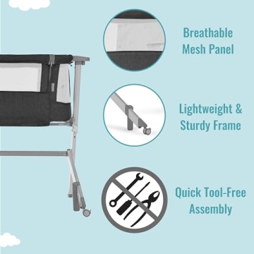 Skylar Bassinet: Adjustable Bedside Baby Sleeper