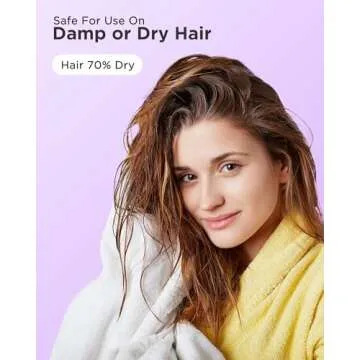 Wavytalk 1.7 Inch Titanium Hair Straightener, Wide Flat Iron for Hair with 290-450 Temperature, Dual Voltage & Floating Plates, Hair Straightener for Thick Hair, Classic Purple