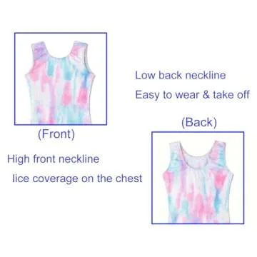 Domusgo Gymnastics Leotard Girls 4t 5t Tie Dye Biketard