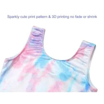 Domusgo Gymnastics Leotard Girls 4t 5t Tie Dye Biketard