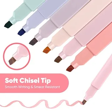 Aesthetic Cute Highlighters Pastel No Bleed Assorted Colors