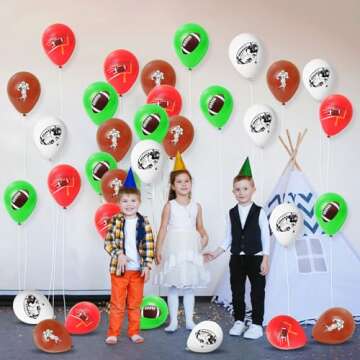 32 Pcs Football Balloons Football Birthday Party Decorations White Green Brown Red Sports Football Party Latex Balloons Tailgate Game Day Touch Down Sports Football Themed Party Decorations Supplies