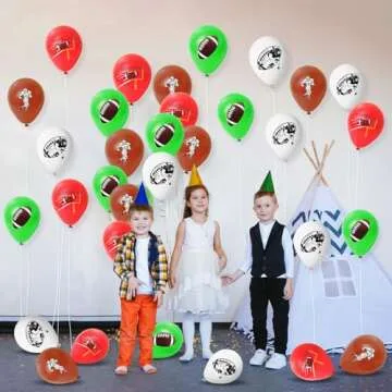 32 Pcs Football Balloons Football Birthday Party Decorations White Green Brown Red Sports Football Party Latex Balloons Tailgate Game Day Touch Down Sports Football Themed Party Decorations Supplies