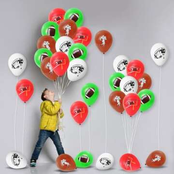 32 Pcs Football Balloons Football Birthday Party Decorations White Green Brown Red Sports Football Party Latex Balloons Tailgate Game Day Touch Down Sports Football Themed Party Decorations Supplies
