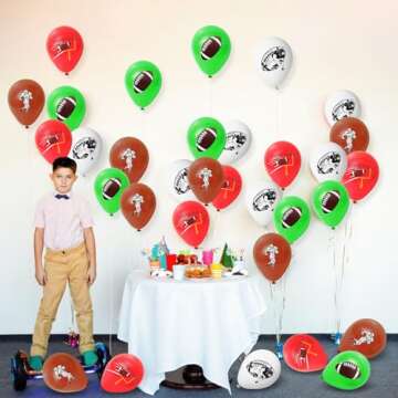 32 Pcs Football Balloons Football Birthday Party Decorations White Green Brown Red Sports Football Party Latex Balloons Tailgate Game Day Touch Down Sports Football Themed Party Decorations Supplies