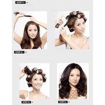 Hair Rollers Multicolor Self Grip Cling Nylon Plastic Sticky Curling Tools Pro Salon Hairdressing Cu...